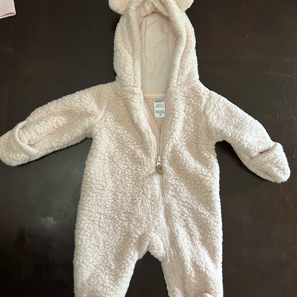 Cozy Cream Sherpa Baby Onesie - Picture 1 of 1